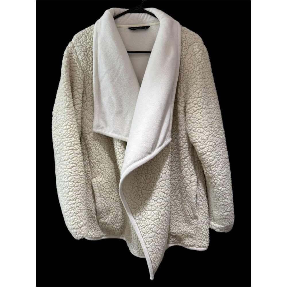 Abercrombie & Fitch Women’s Large Fully Open Cardigan Waterfall Sherpa